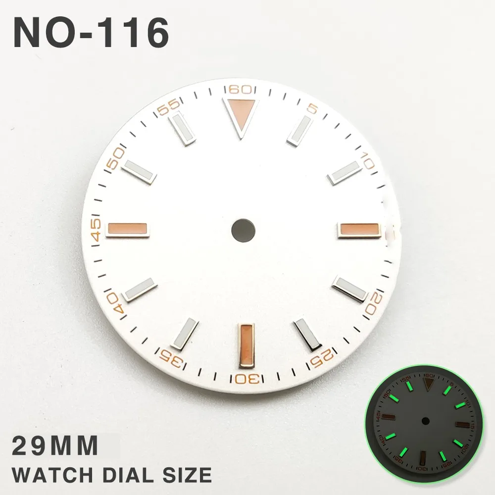 29mm Green Luminous Watch Dial for Seiko 2813, 8215 5 29mm Green Luminous Watch Dial for Seiko 2813, 8215 - Image 5