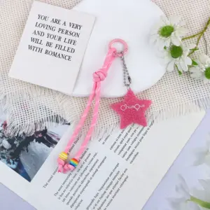 Colorful Glitter Star Keychain in Zinc Alloy 16 S93b92f27829d497f96f66ed4de4232a0k