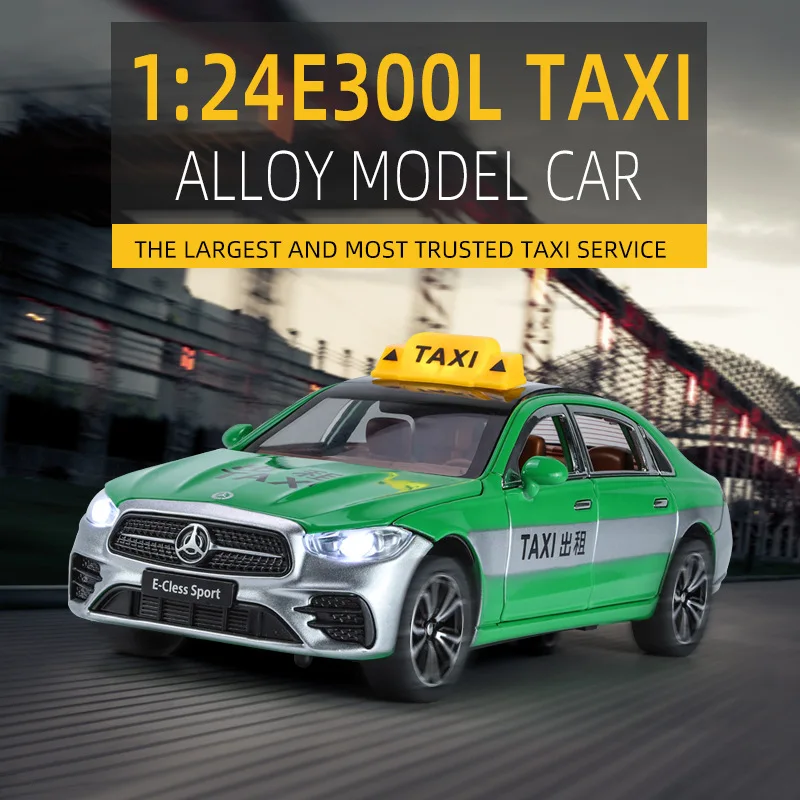 Vibrant Yellow Mercedes-Benz E300L Taxi Model 2 Vibrant Yellow Mercedes-Benz E300L Taxi Model - Image 2