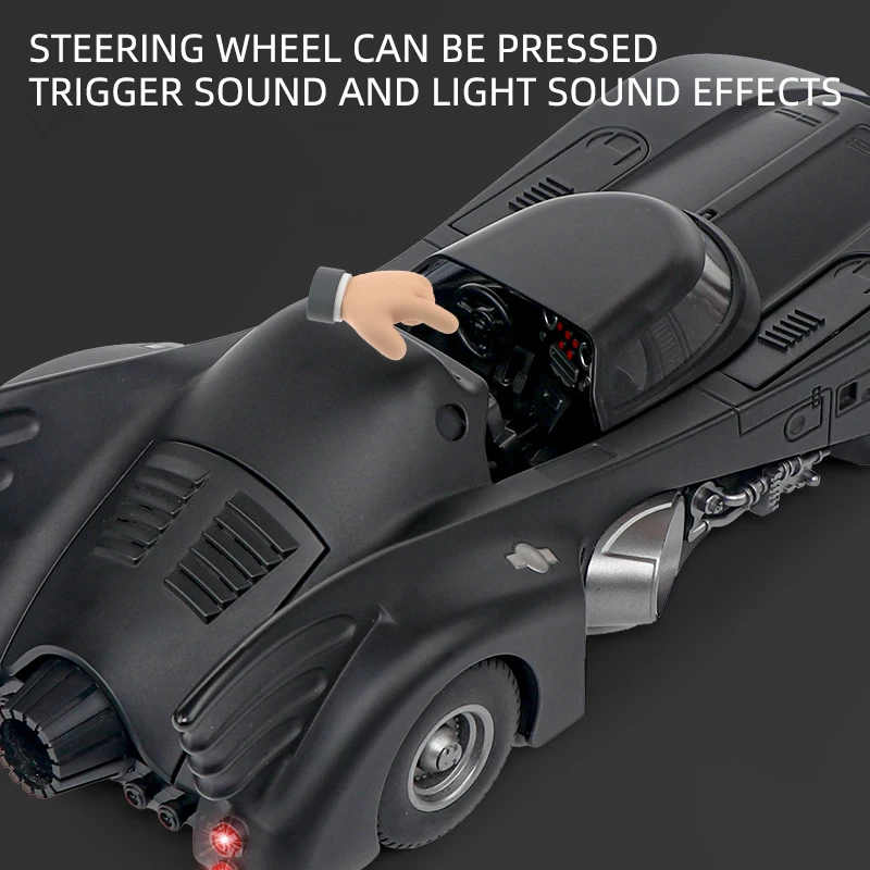 1:18 Scale Diecast Batman Batmobile Model 5 1:18 Scale Diecast Batman Batmobile Model - Image 5