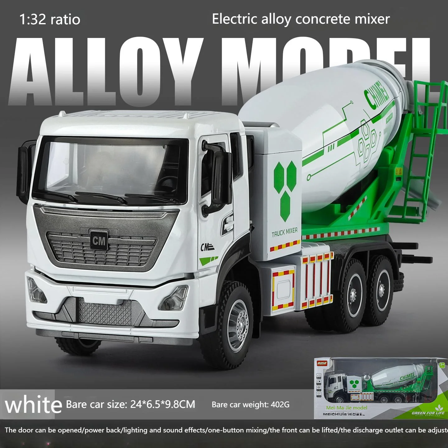 1:32 Scale Concrete Mixer Truck Model 7 1:32 Scale Concrete Mixer Truck Model - Image 7