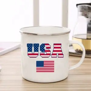 USA Patriot Enamel Mug with Flag Design 9 S93eaa90175e7488db67815d35196e315n