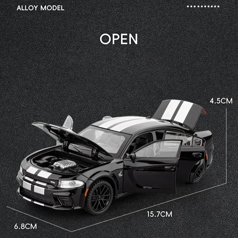 1:32 Scale Charger SRT Diecast Model with Sound 6 1:32 Scale Charger SRT Diecast Model with Sound - Image 6