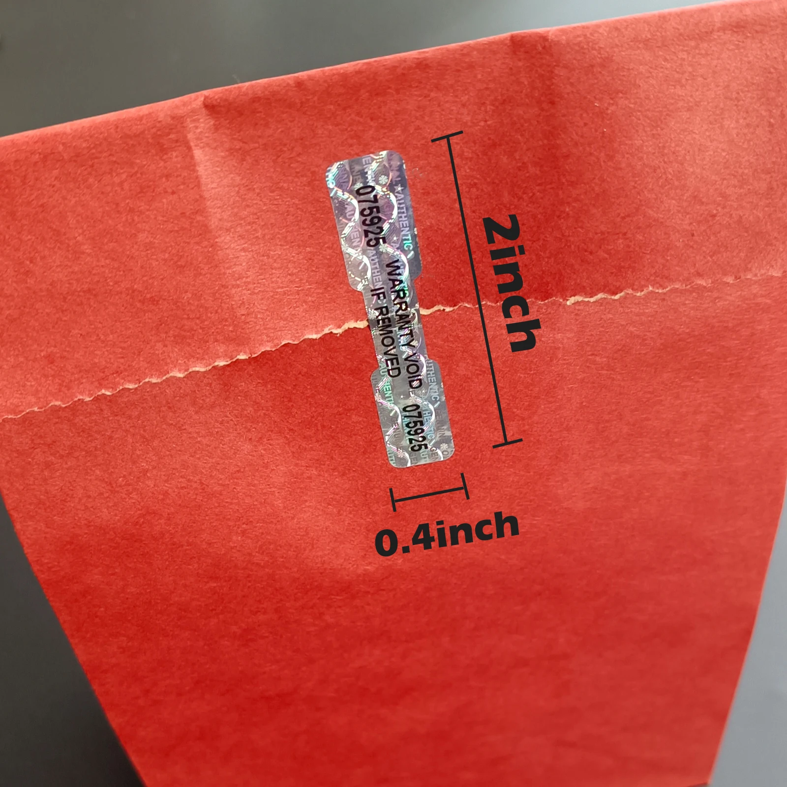 Bone-Shaped Holographic Security Sticker 50mm x 10mm 5 Bone-Shaped Holographic Security Sticker 50mm x 10mm - Image 5