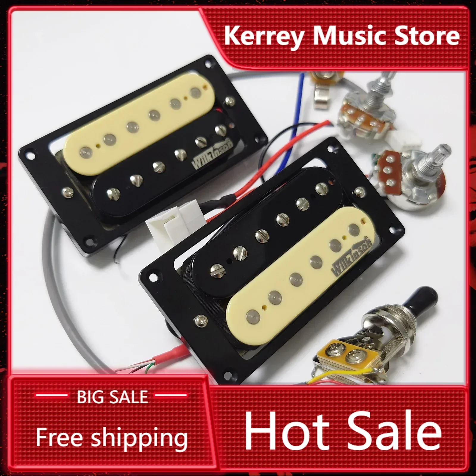 Wilkinson Zebra 4C Humbucker Set for Guitars 2 Wilkinson Zebra 4C Humbucker Set for Guitars - Image 2