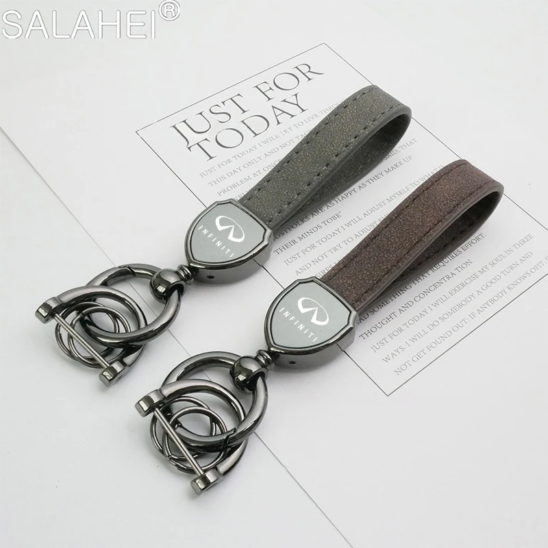 Infiniti 3D Metallic Leather Keychain in Multiple Colors 2 Infiniti 3D Metallic Leather Keychain in Multiple Colors - Image 2