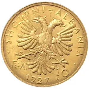 1927 Albania 10 Franga Replica Coin