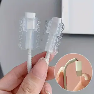 Transparent Cable Protector Sleeves Set for Apple Cables 10 S952a725c9807431d8b8e52d43d908fd5c