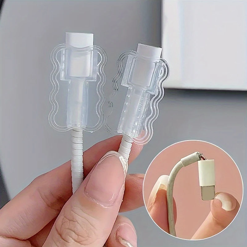 Transparent Cable Protector Sleeves Set for Apple Cables 2 Transparent Cable Protector Sleeves Set for Apple Cables - Image 2