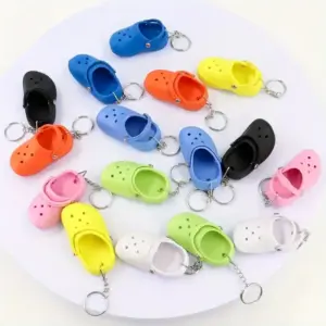 Colorful Beach Shoe Keychain in Vibrant Hues