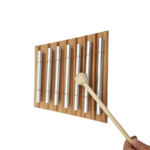 Elegant Wooden and Metal Musical Chimes Set