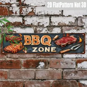 Vintage BBQ Zone Metal Sign 40cm x 10cm 8 S955d3bc44f194abf8dd402e314797faai