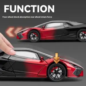 Red 1:24 Diecast Sports Car Model 10 S9561b04822cd46dbb1cde912fd40eacey