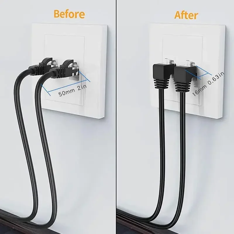 Elbow Shielded Cat6 RJ45 Network Cable 1m 3 Elbow Shielded Cat6 RJ45 Network Cable 1m - Image 3