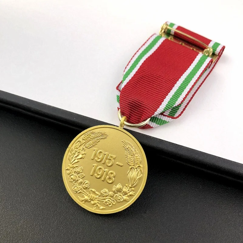 Golden Commemorative Medal with Ribbon 2 Golden Commemorative Medal with Ribbon - Image 2