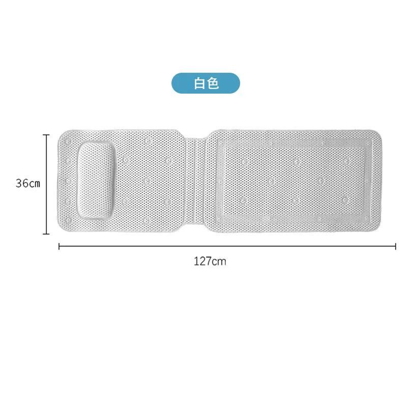 Extra-Long Anti-Slip Bathtub Shower Mat with Pillow 7 Extra-Long Anti-Slip Bathtub Shower Mat with Pillow - Image 7