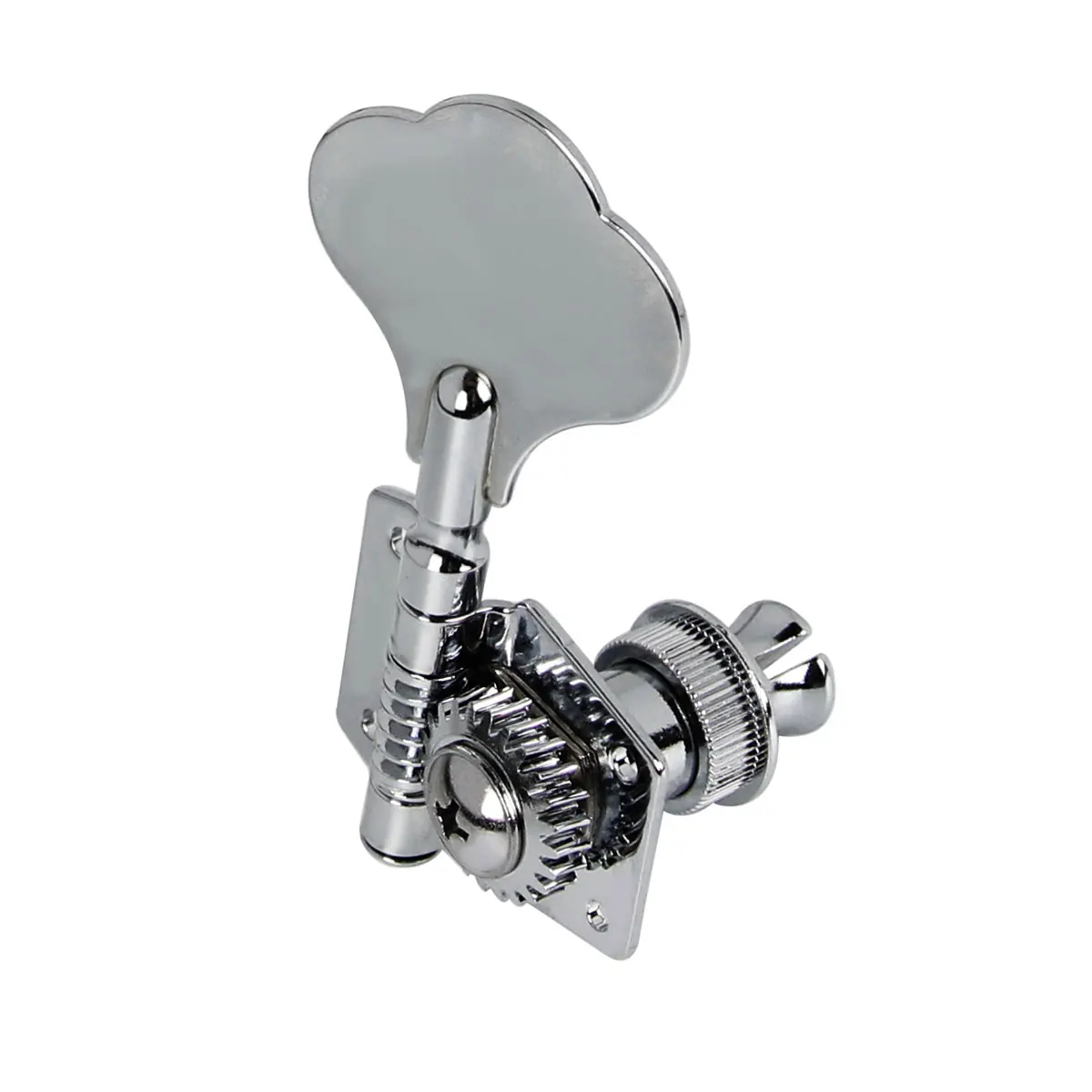 Vintage Open Gear Bass Tuning Peg in Chrome or Black 2 Vintage Open Gear Bass Tuning Peg in Chrome or Black - Image 2