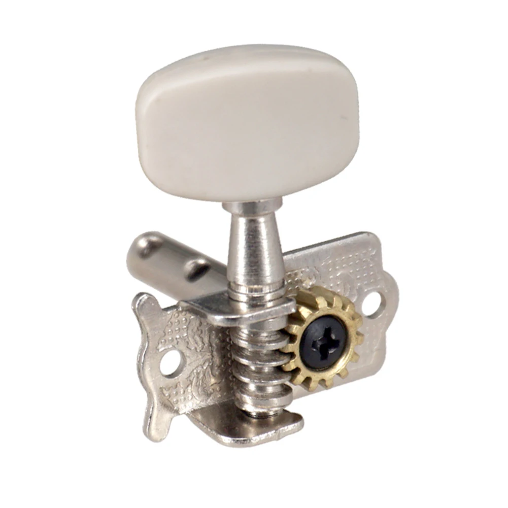 White Metal Guitar Tuning Pegs for Acoustic Guitars 4 White Metal Guitar Tuning Pegs for Acoustic Guitars - Image 4