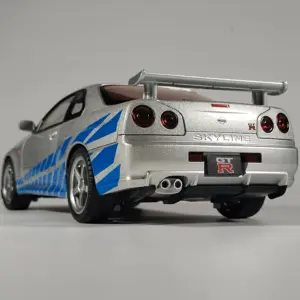 1:18 Scale Nissan Skyline GTR R34 Diecast Model 13 S96a70c52d58d402ba9c19d6d01dd5a56J