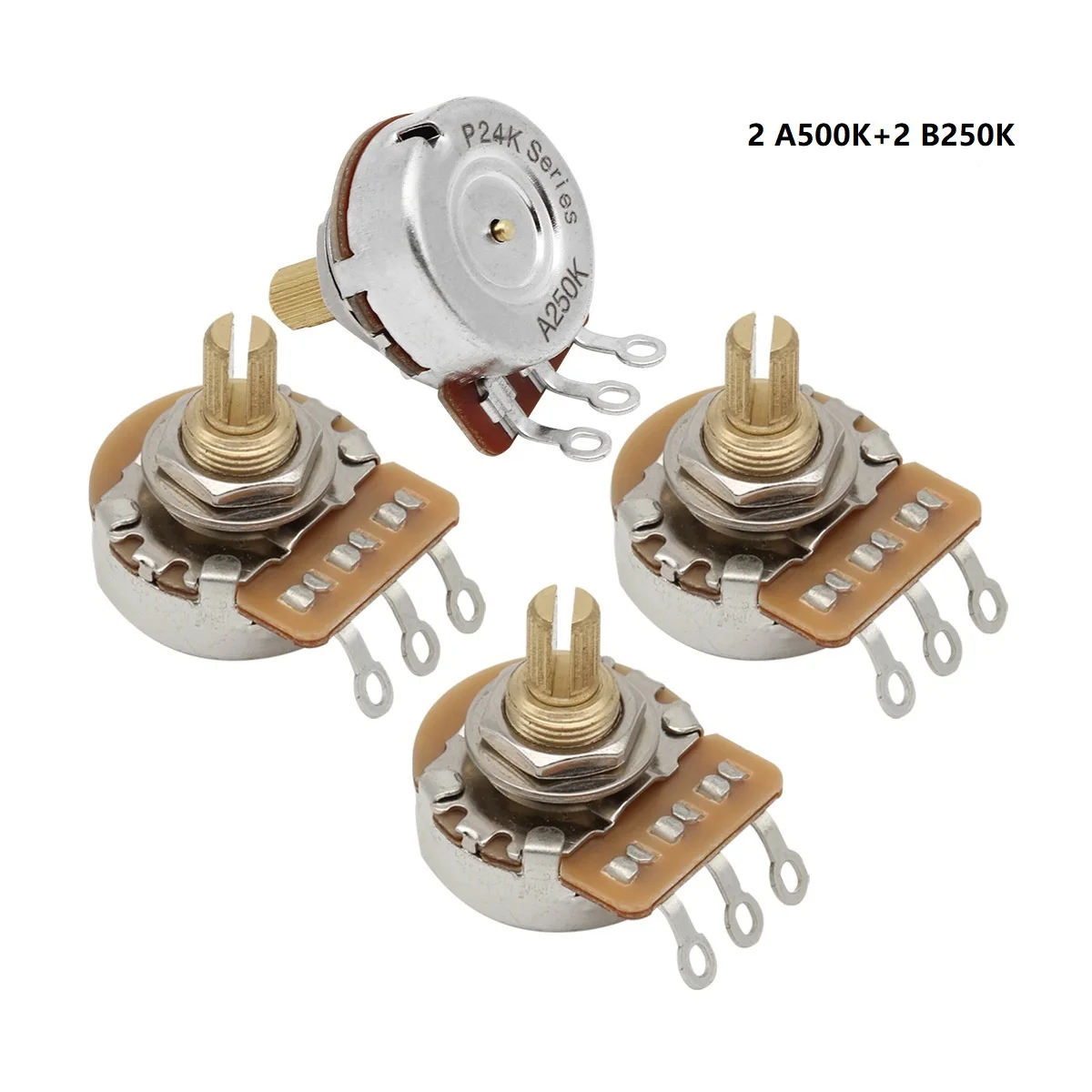 High-Quality Metal Guitar Potentiometers Set 8 High-Quality Metal Guitar Potentiometers Set - Image 8