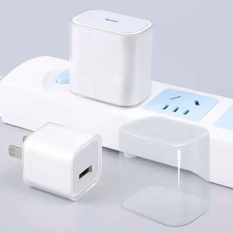 Transparent Apple Charger Protectors Set for 18W/20W 2 Transparent Apple Charger Protectors Set for 18W/20W - Image 2