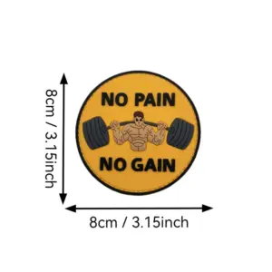 No Pain No Gain PVC Fitness Patch 3.15 Inch 13 S96d4057df58249ae9582b52c084e410ci