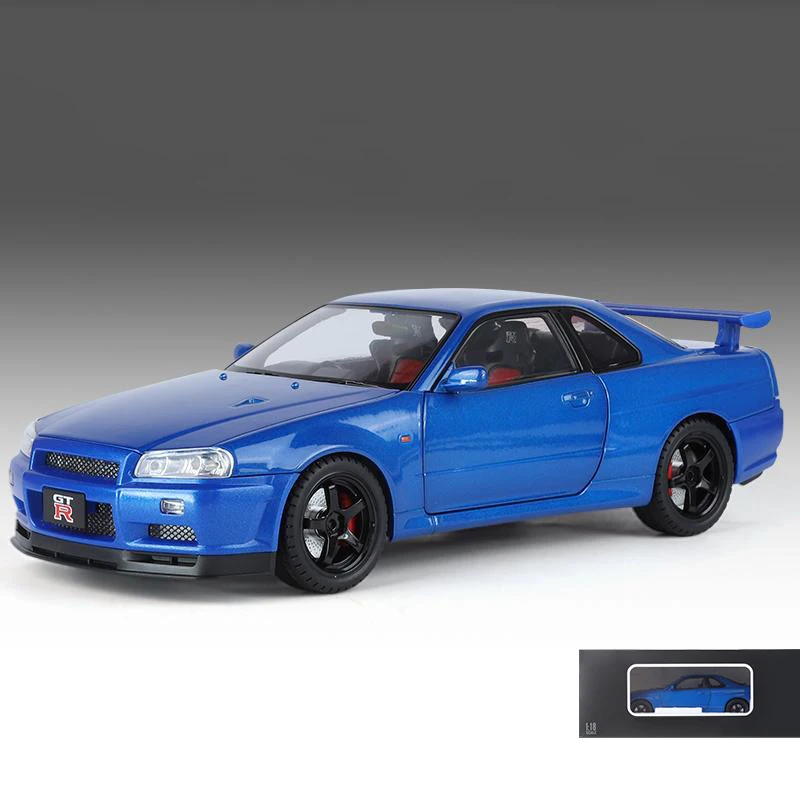 1:18 Nissan GTR R34 Skyline Diecast Model 9 1:18 Nissan GTR R34 Skyline Diecast Model - Image 9