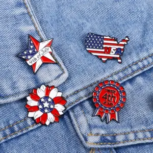 Patriotic American Badges Set of 4 8 S96e9c535ef5441e2bff541fce342f9c1l