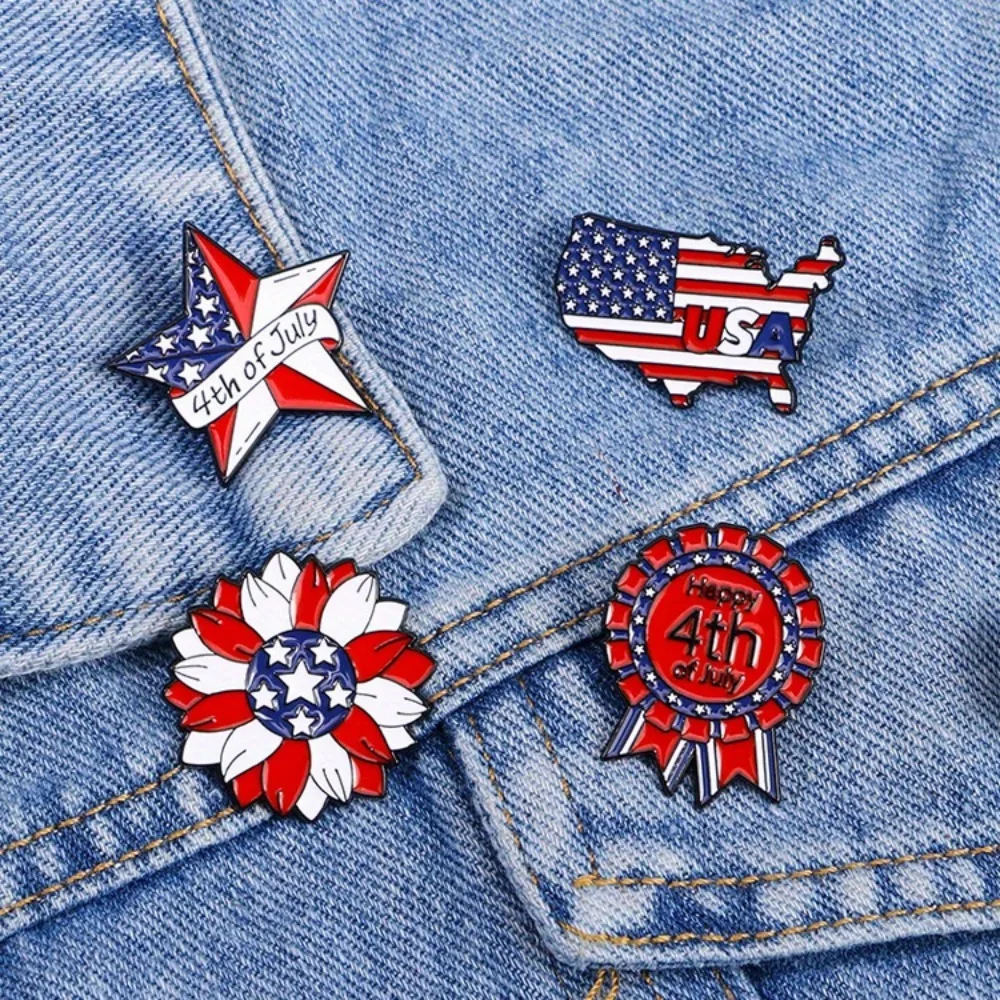 Patriotic American Badges Set of 4 3 Patriotic American Badges Set of 4 - Image 3