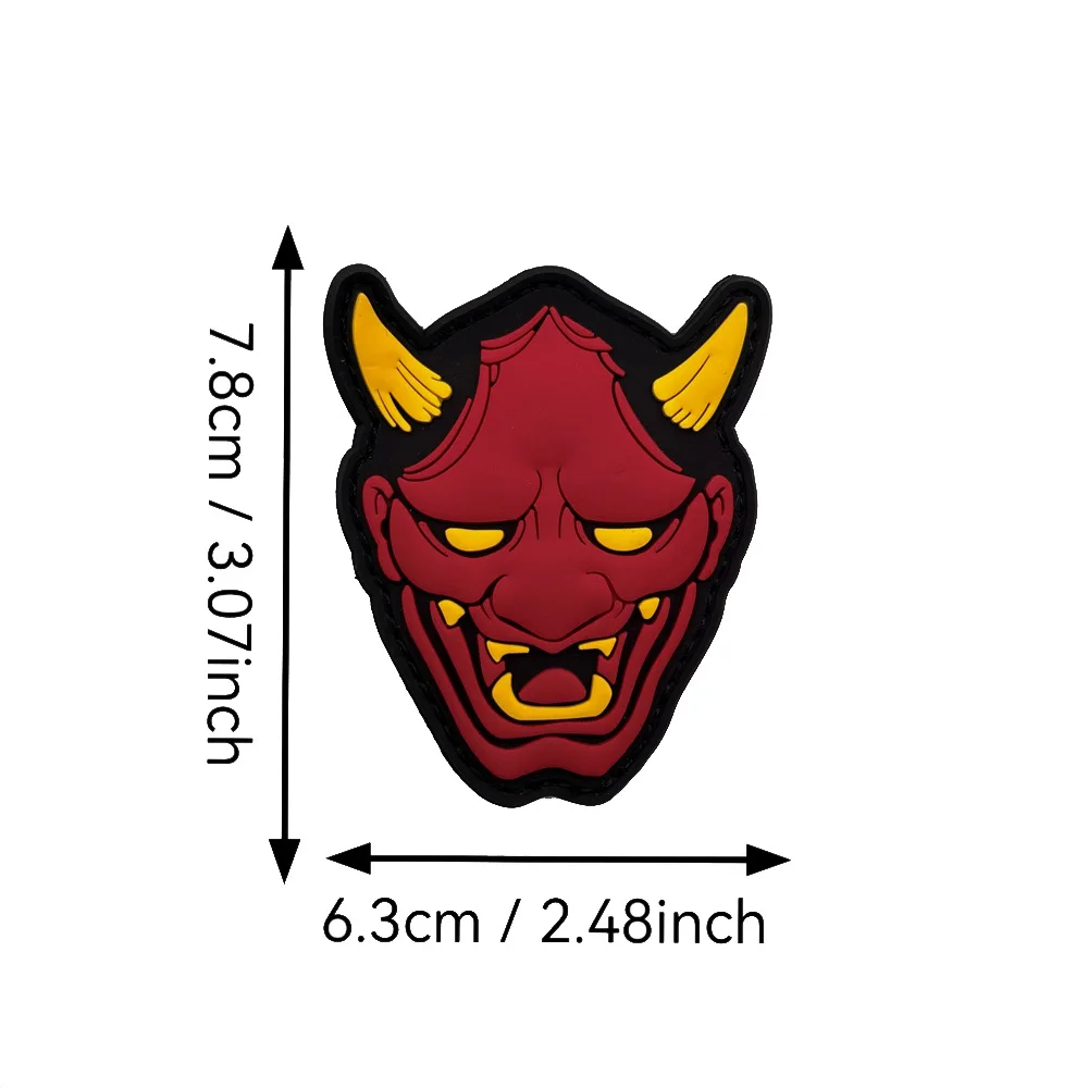 Japanese Hannya Mask Night Glow PVC Patch 7 Japanese Hannya Mask Night Glow PVC Patch - Image 7