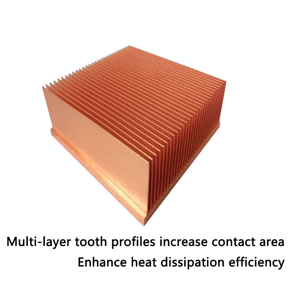 Copper Heatsink with Scraped Fins for Electronics 3 Copper Heatsink with Scraped Fins for Electronics - Image 3