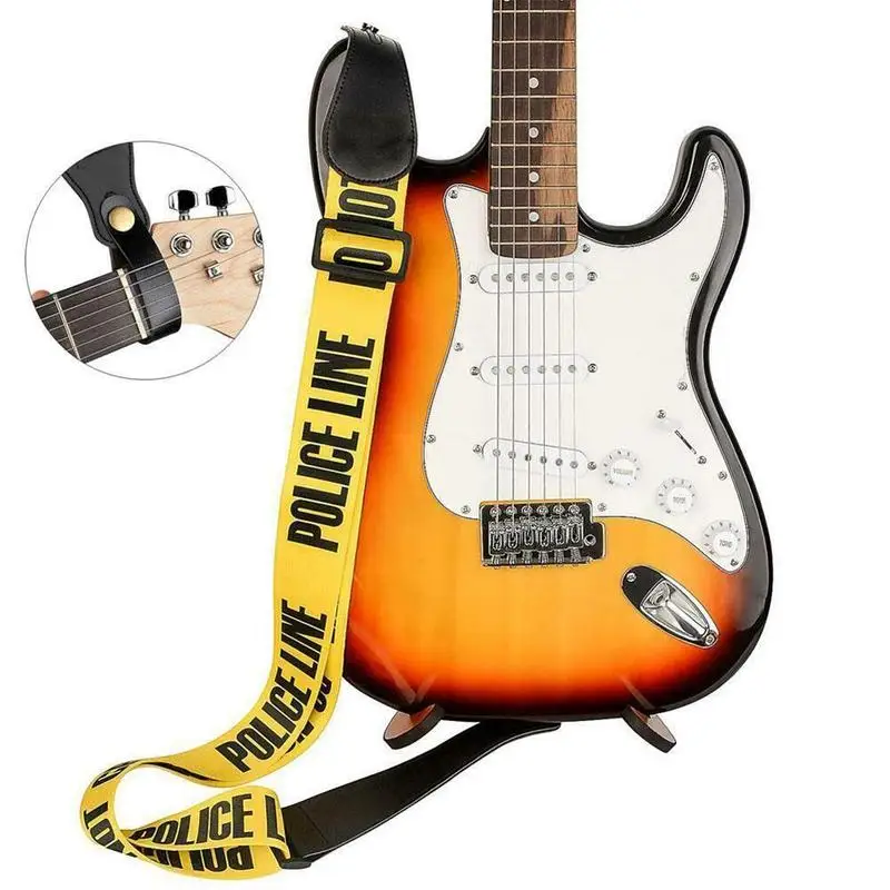 Vibrant Adjustable Yellow Guitar Strap 4 Vibrant Adjustable Yellow Guitar Strap - Image 4