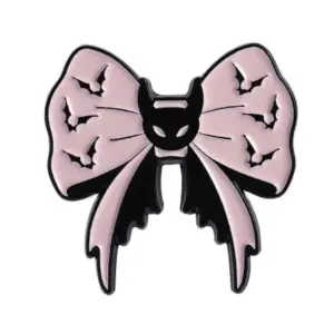 Gothic Dark Bow Brooch with Skull Motifs 19 S987e5605c935473b85df2b3828c065b1X