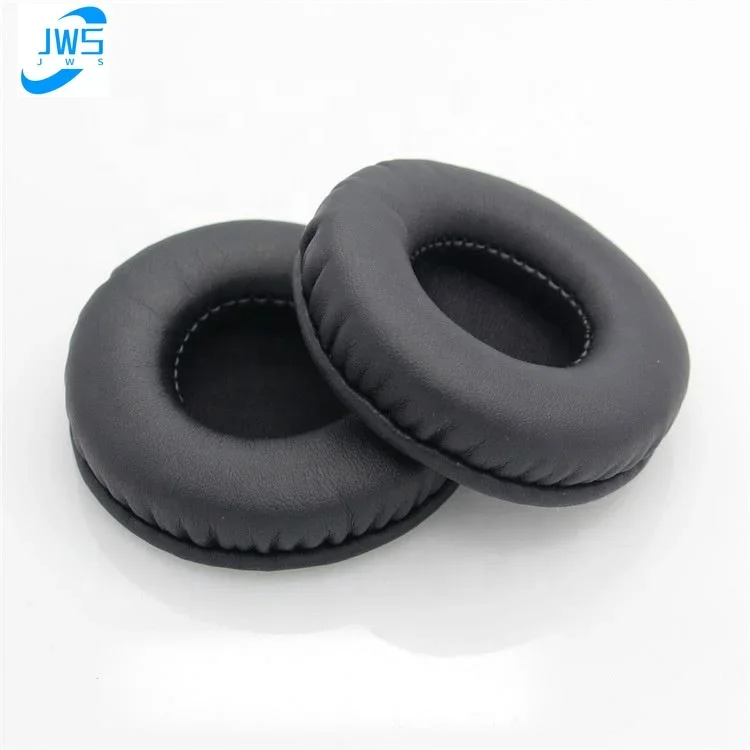 Black Leather Ear Pads for Sennheiser Headphones 2 Black Leather Ear Pads for Sennheiser Headphones - Image 2
