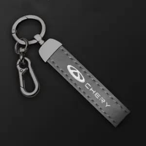 Leather Car Logo Keychain with Zinc Alloy Ring 6 S993c9554e1bc4216bfbec9ff29f8af5bT