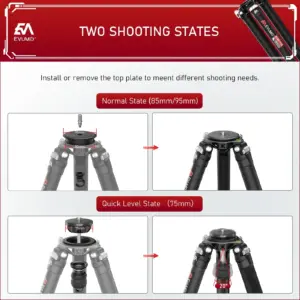 EVUMO XT9S Carbon Fiber Tripod for Cameras 12 S99424d877e12400dabc70ba609ae45e5X