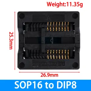 SOP16 to DIP8 Wide-Body IC Adapter Socket 17 S9958d240699543c0b08cee5ed8abb33ay