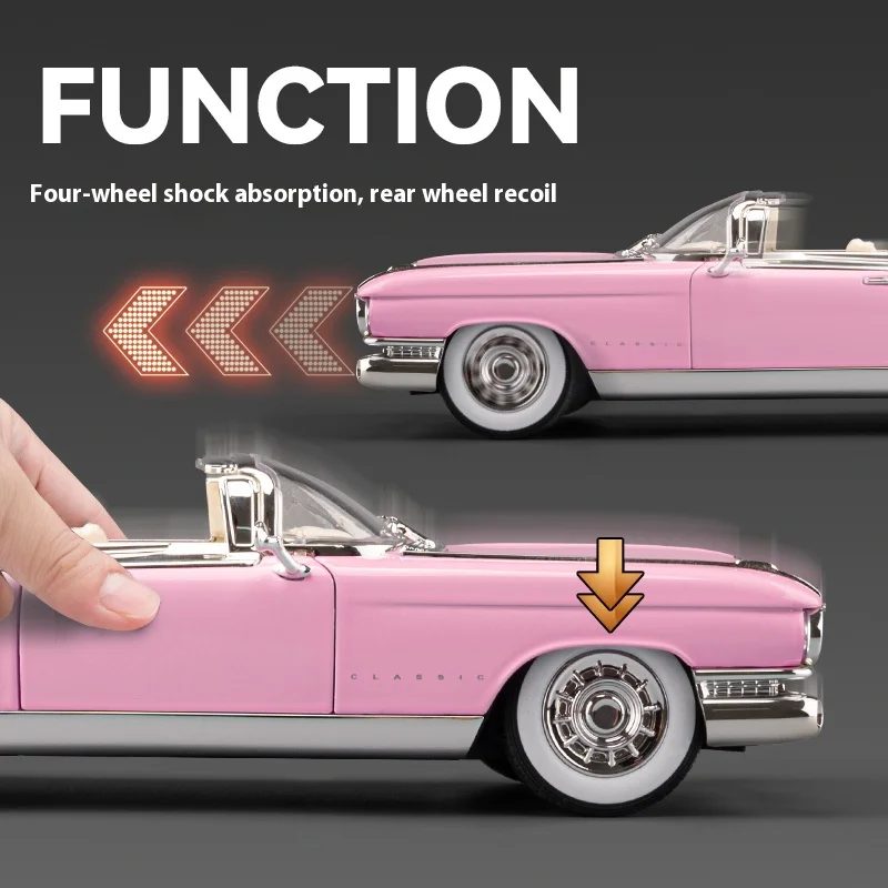 1959 Cadillac Eldorado Die-Cast Model in Pastel Pink 5 1959 Cadillac Eldorado Die-Cast Model in Pastel Pink - Image 5