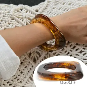 Bold Geometric Resin Bangle for Men and Women 15 S9988fb16e57644ae8c5b5318fb2f492f4