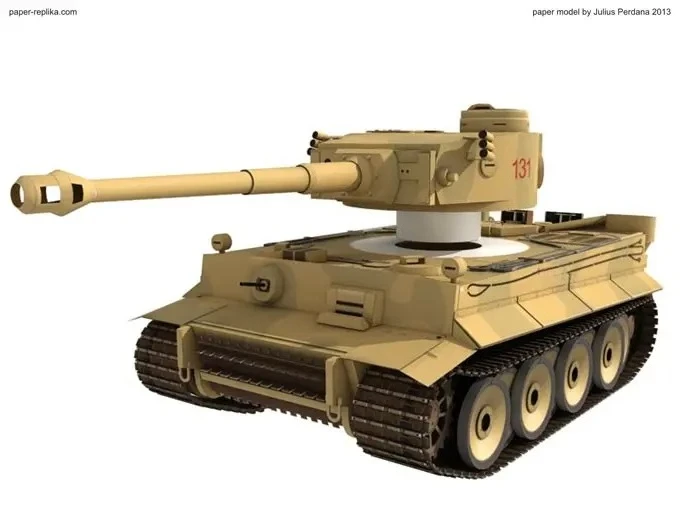 White Tiger Tank Paper Model for Hobbyists 3 White Tiger Tank Paper Model for Hobbyists - Image 3