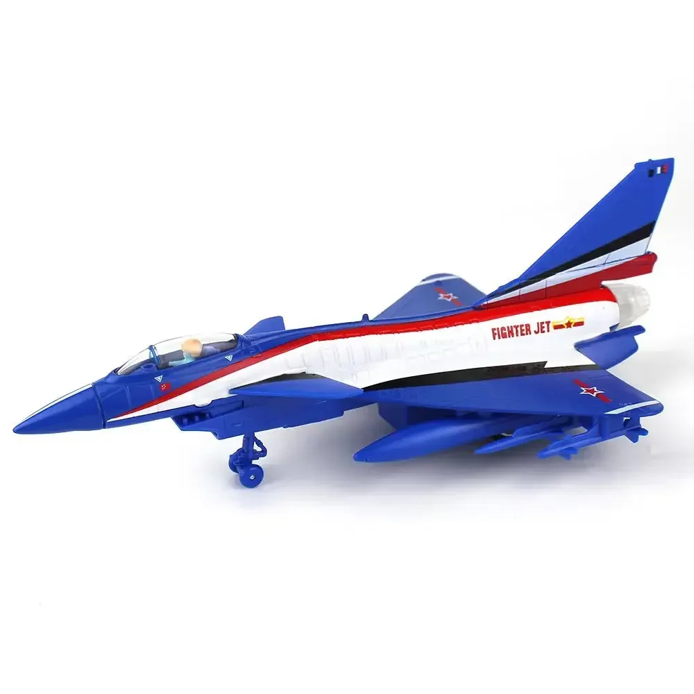 Diecast J-10 Fighter Jet Model in Blue or Gray 4 Diecast J-10 Fighter Jet Model in Blue or Gray - Image 4
