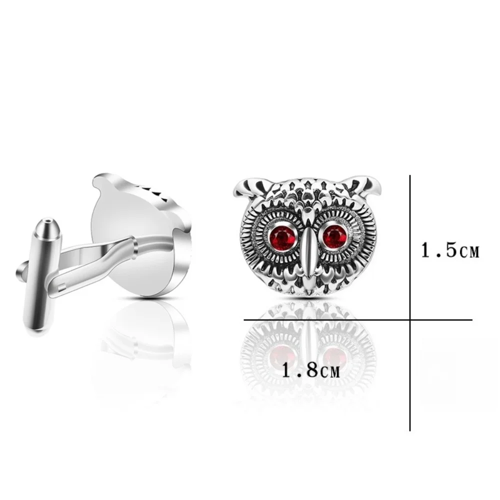Silver OwlCufflinks for Men and Women 2 Silver OwlCufflinks for Men and Women - Image 2