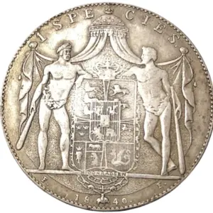 Vintage 1840 Denmark 1 Speciedaler Replica Coin