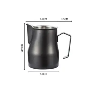 White 350ml Stainless Steel Milk Frothing Pitcher 17 S9a758882f8ab45ec8cc55d2adbc3f59eU