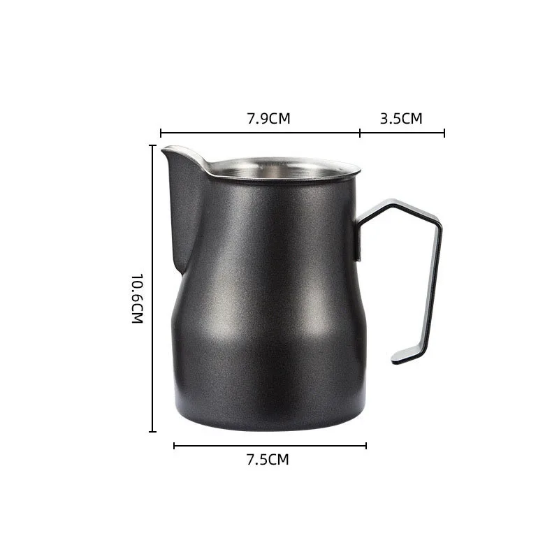 White 350ml Stainless Steel Milk Frothing Pitcher 9 White 350ml Stainless Steel Milk Frothing Pitcher - Image 9