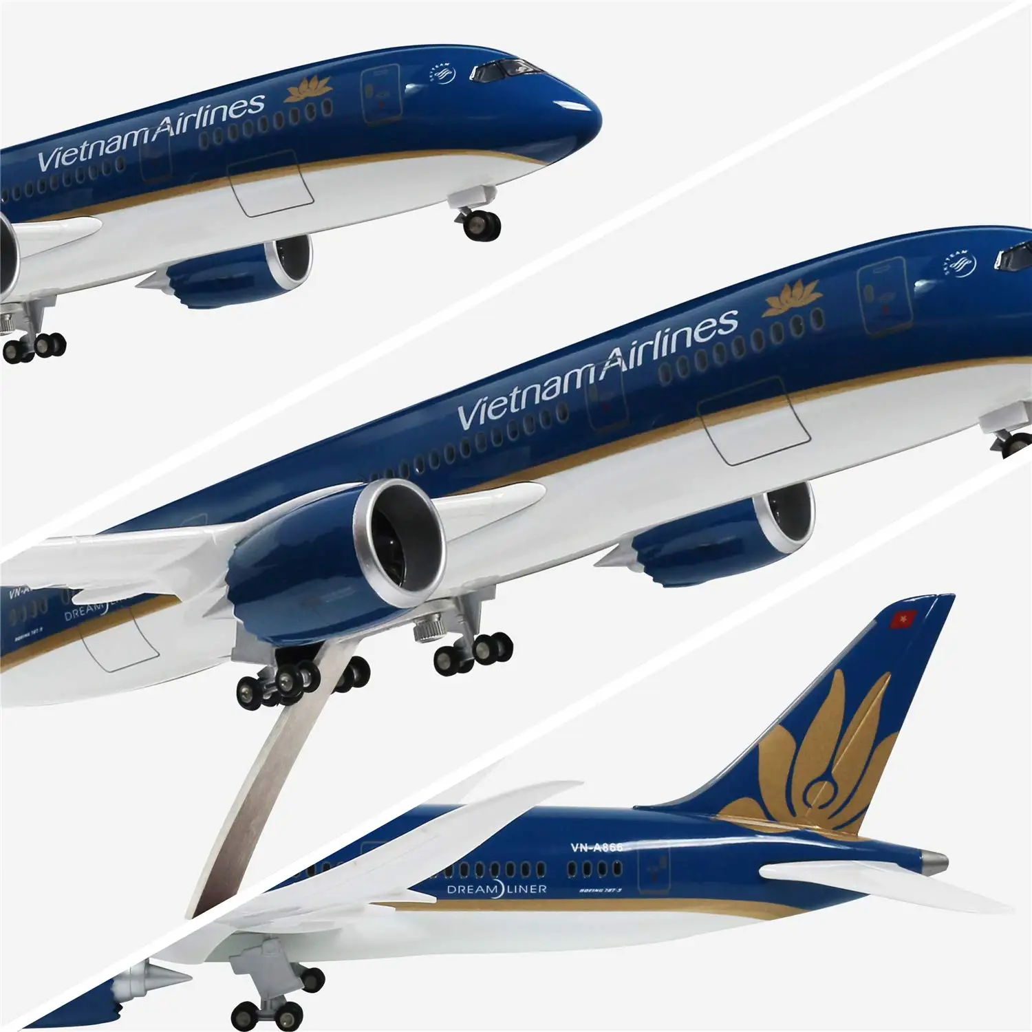 Vietnam Airlines 47cm Diecast Aircraft Model with LED 6 Vietnam Airlines 47cm Diecast Aircraft Model with LED - Image 6