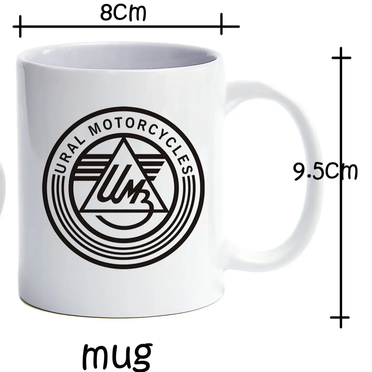 Ural Motorcycle Enamel Mug 300ml Black Logo 3 Ural Motorcycle Enamel Mug 300ml Black Logo - Image 3