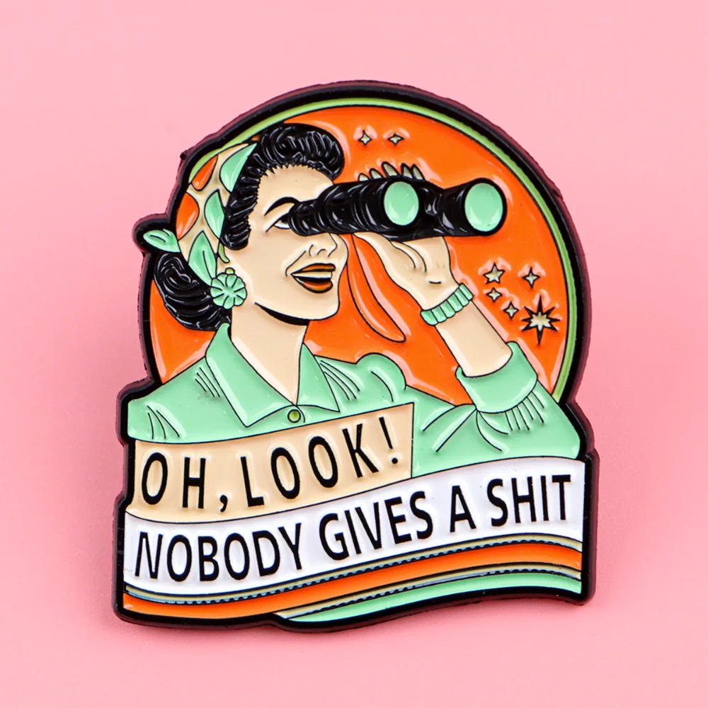 Rebellious Alloy Brooch Set with Vintage Graphics 6 Rebellious Alloy Brooch Set with Vintage Graphics - Image 6