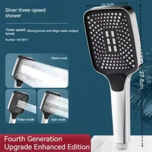 Multi-Mode Chrome Shower Head with Water Saving 15 S9adf86d6b87344b29de5b3a12d4b5f4bT