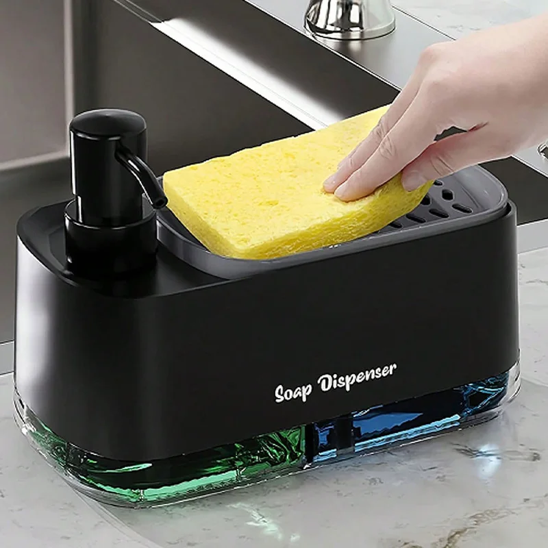 Dual Stainless Steel Soap Dispenser for Kitchen 2 Dual Stainless Steel Soap Dispenser for Kitchen - Image 2